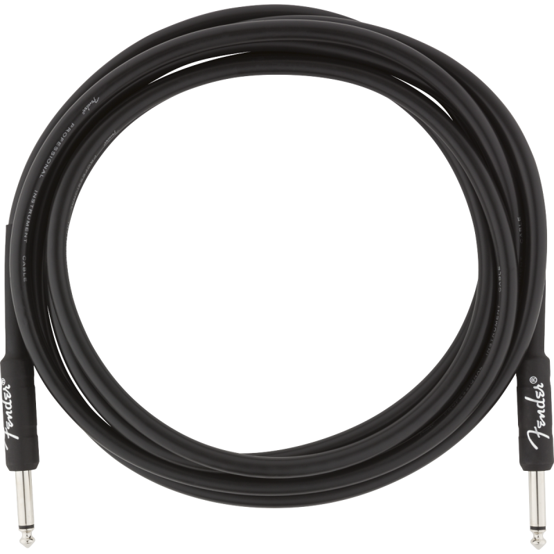 Fender Professional Series Instrument Cable, Straight/Straight, 10', Black - 1