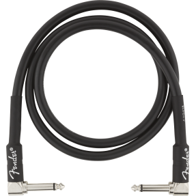 Fender Professional Series Instrument Cables, Angle/Angle, 3', Black - 1