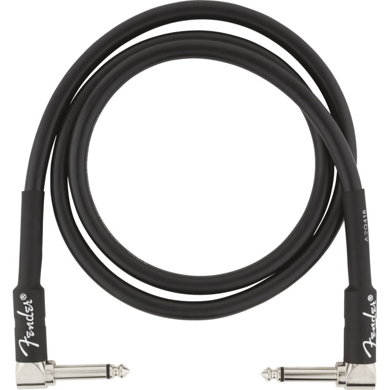 Fender Professional Series Instrument Cables, Angle/Angle, 3', Black - 1