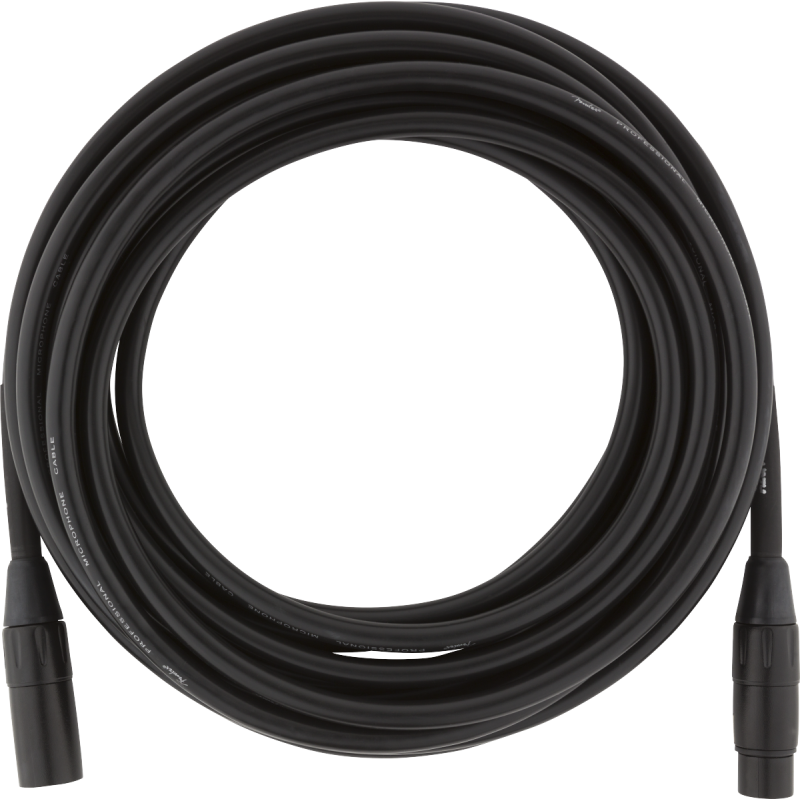 Fender Professional Series Microphone Cable, 25', Black - 1
