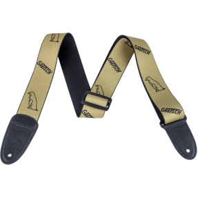 Gretsch  Gold Penguins Strap, Black - 1