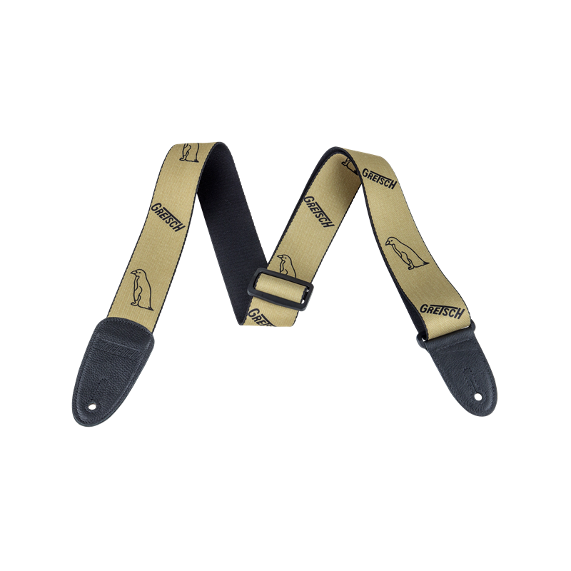 Gretsch  Gold Penguins Strap, Black - 1