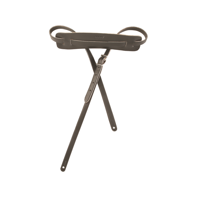 Gretsch  Vintage Leather Guitar Strap, Black - 1