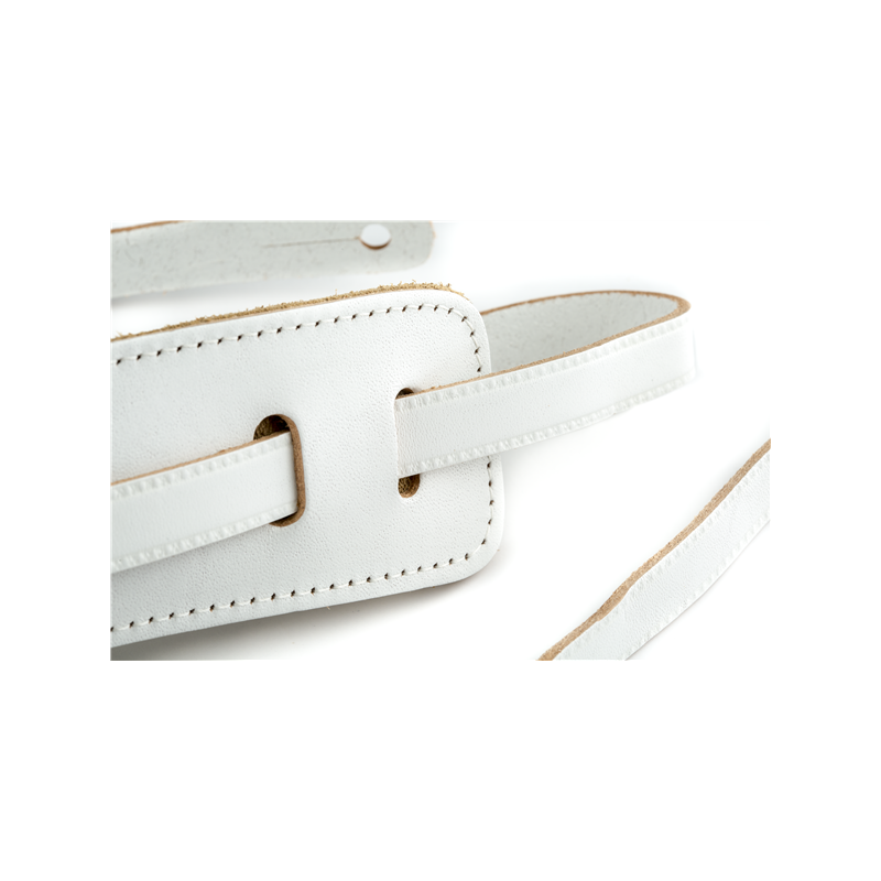 Gretsch  Vintage Leather Guitar Strap, Vintage White - 3