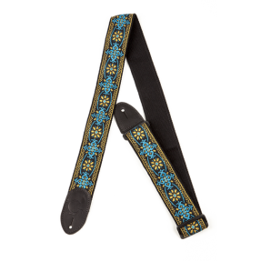 Gretsch G Brand Strap Blue/Orange Black Ends - 1