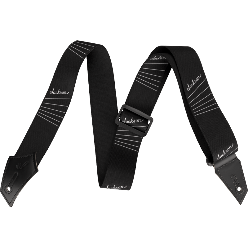 Jackson Strap with String Pattern, Black/White - 1