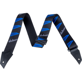 Jackson Strap with Headstock Pattern, Black and Blue - 1