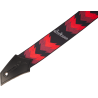 Jackson Strap with Double V Pattern, Black and Red - 2