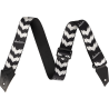 Jackson Strap with Double V Pattern, Black and White - 1