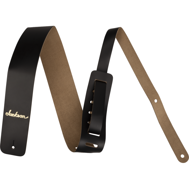 Jackson Leather Guitar Strap, Black - 1