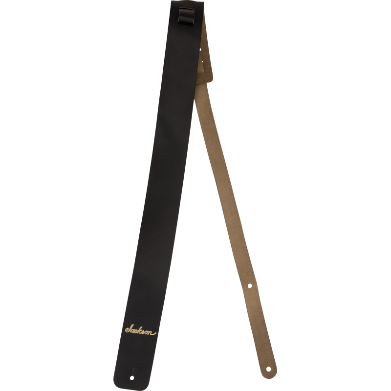Jackson Leather Guitar Strap, Black - 2