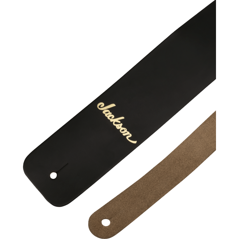 Jackson Leather Guitar Strap, Black - 4