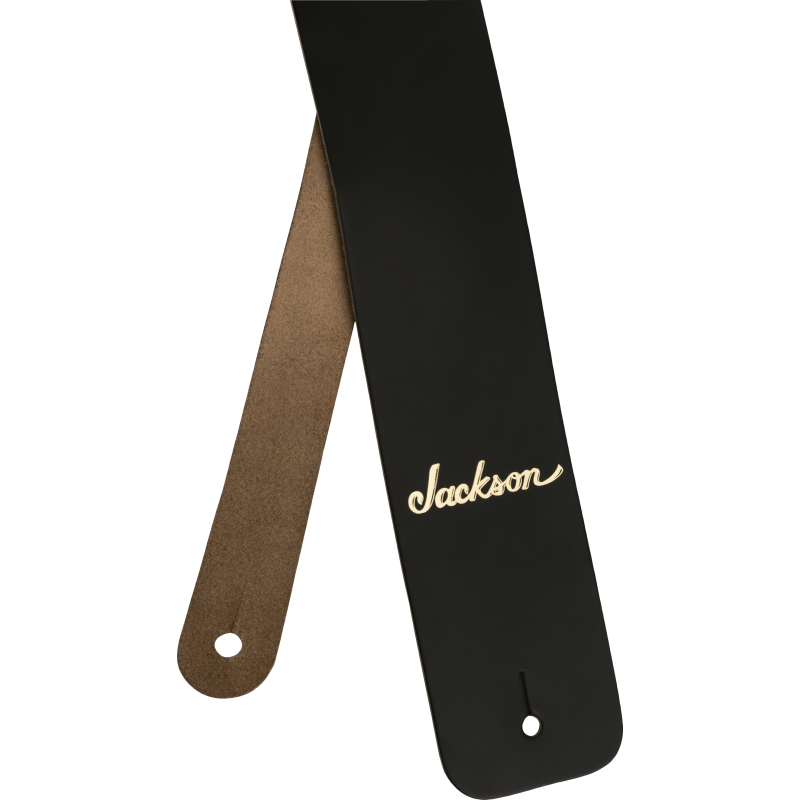 Jackson Leather Guitar Strap, Black - 5