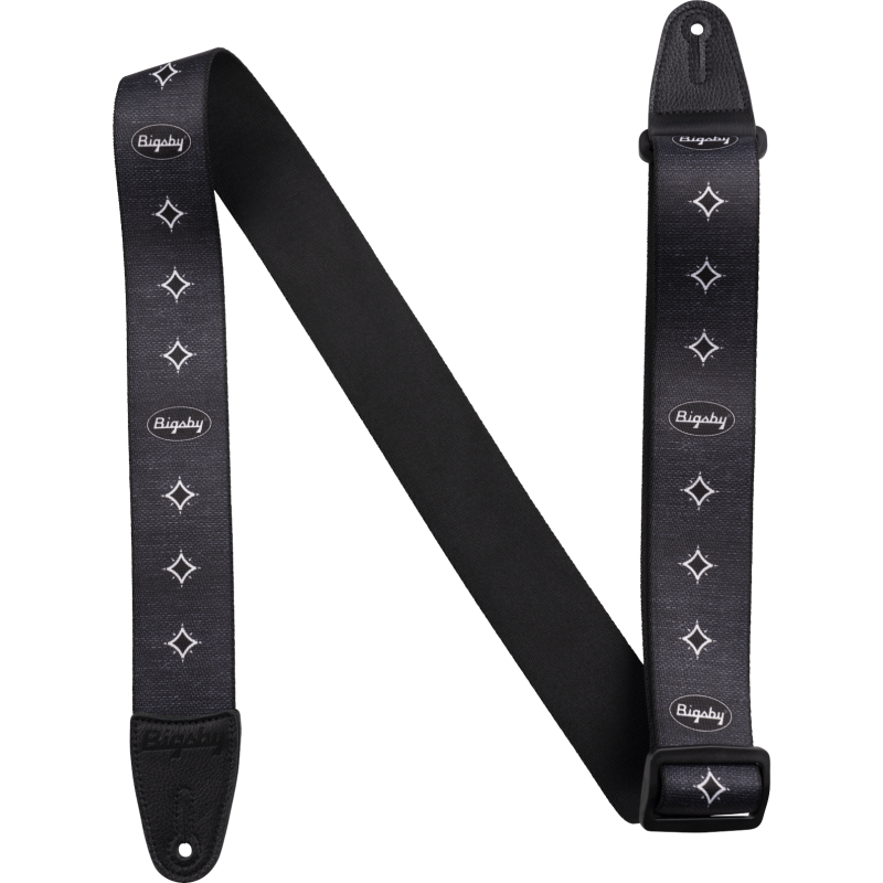 Gretsch Bigsby® Star Graphic Strap, Black, 2" - 1