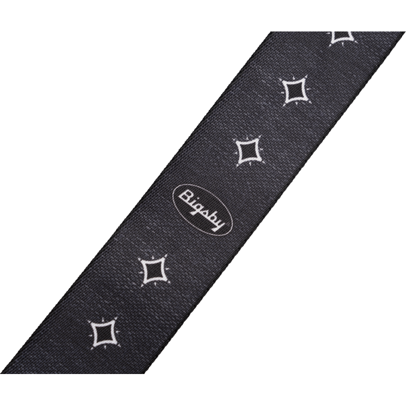 Gretsch Bigsby® Star Graphic Strap, Black, 2" - 3
