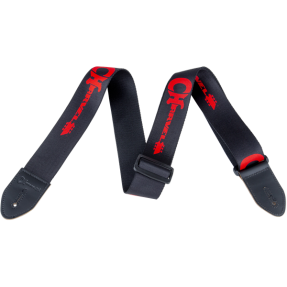 Charvel  Strap, Black with Red Logo - 1
