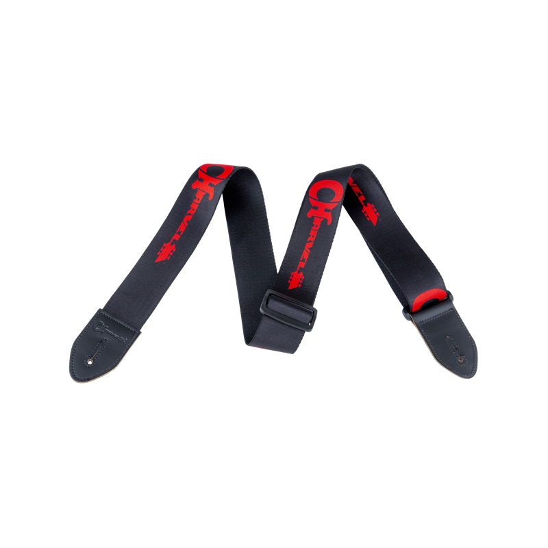 Charvel  Strap, Black with Red Logo - 1