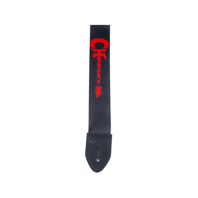 Charvel  Strap, Black with Red Logo - 2