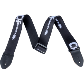 Charvel  Strap, Black with White Logo - 1