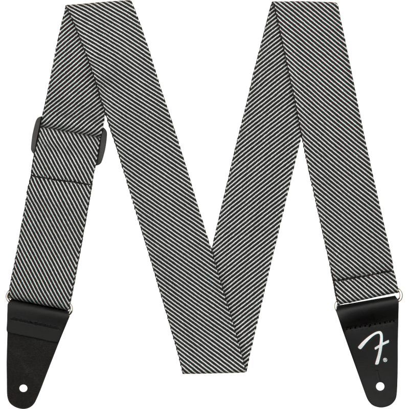 Fender Modern Tweed Strap, White/Black 2" - 1