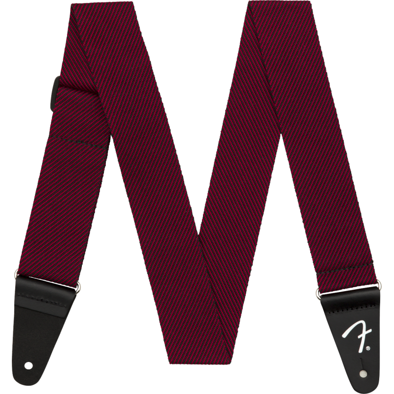 Fender Modern Tweed Strap, Black/Red 2" - 1