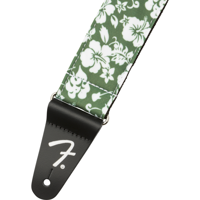 Fender 2" Hawaiian Strap, Green Floral - 2