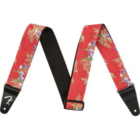 Fender 2" Hawaiian Strap, Red Floral - 1