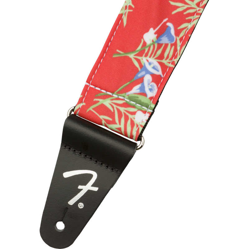 Fender 2" Hawaiian Strap, Red Floral - 2