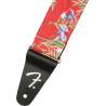Fender 2" Hawaiian Strap, Red Floral - 2