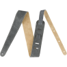 Fender 2" Suede Strap, Gray/Tan, Reversible - 1