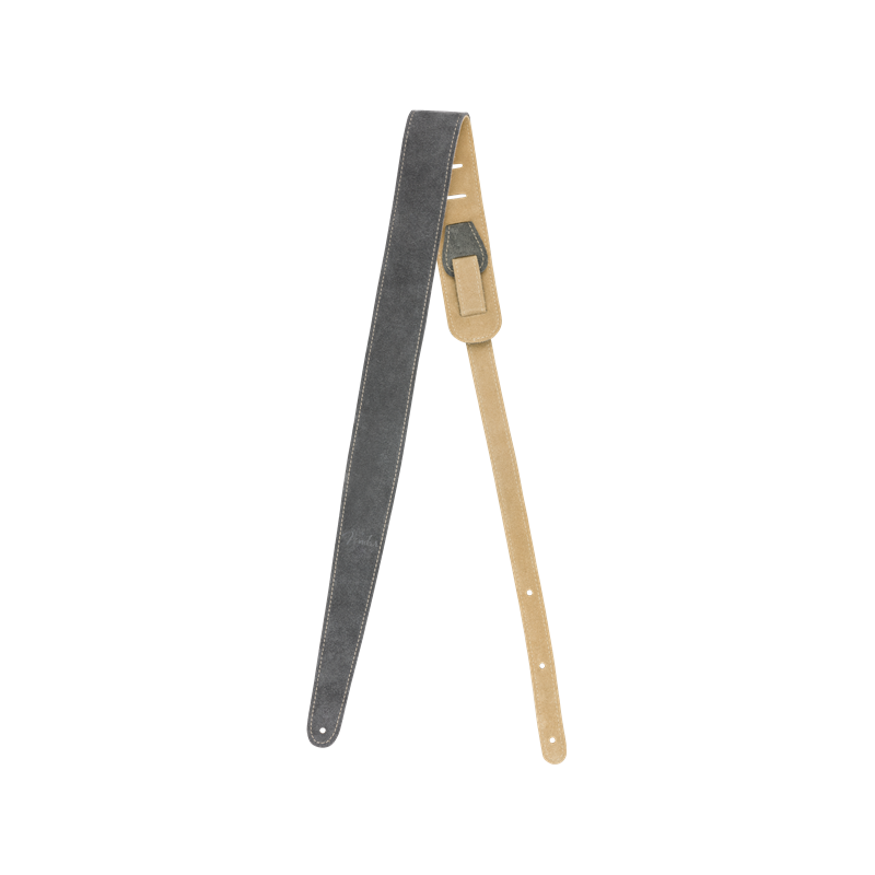 Fender 2" Suede Strap, Gray/Tan, Reversible - 2