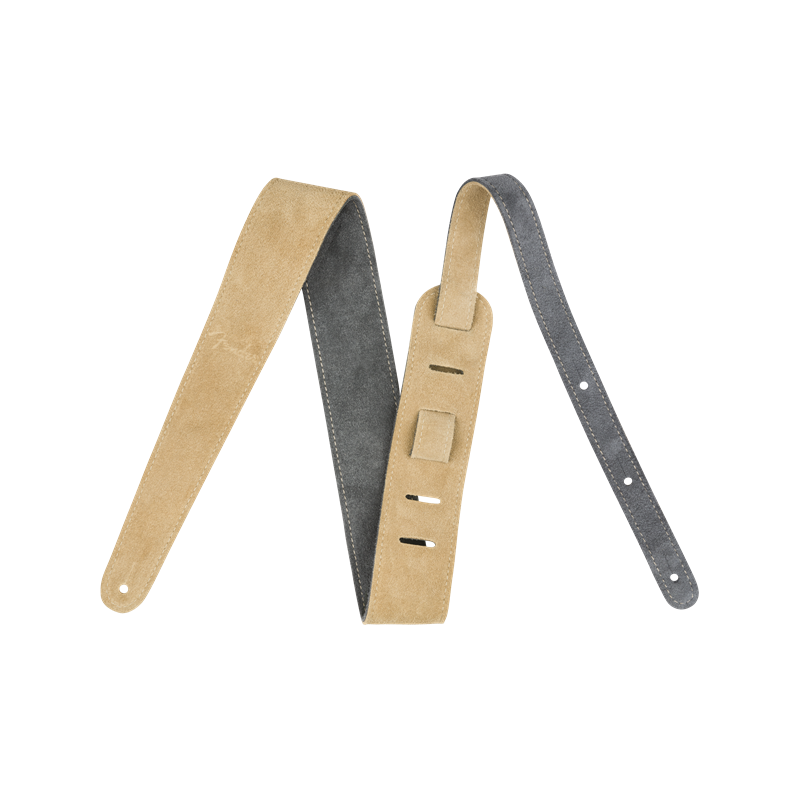 Fender 2" Suede Strap, Gray/Tan, Reversible - 6
