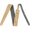 Fender 2" Suede Strap, Gray/Tan, Reversible - 6