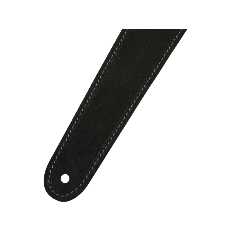 Fender 2" Suede Strap, Black/Gray, Reversible - 3