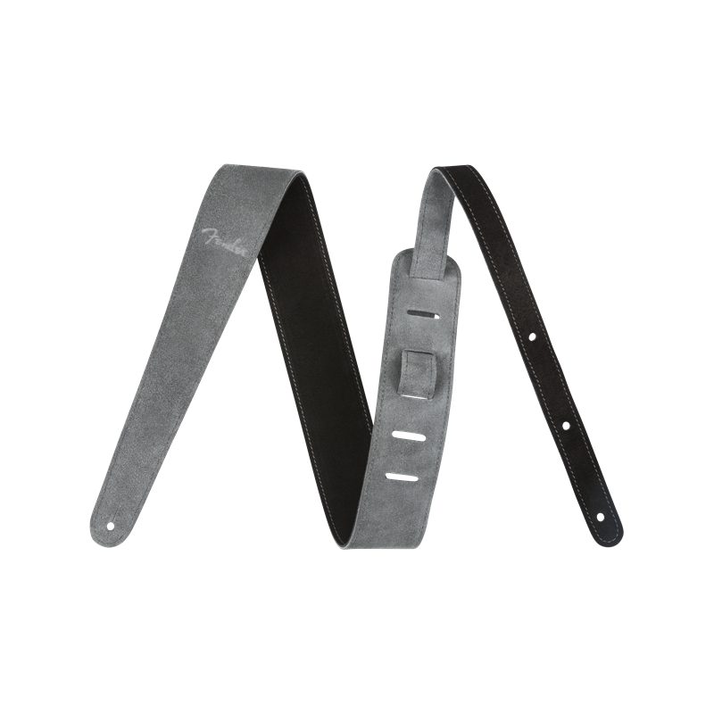 Fender 2" Suede Strap, Black/Gray, Reversible - 6