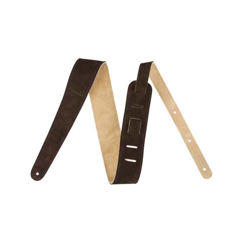Fender 2" Suede Strap, Brown/Tan, Reversible - 1