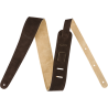 Fender 2" Suede Strap, Brown/Tan, Reversible - 1