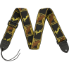 Fender  2" Monogrammed Strap, Black/Yellow/Brown - 1