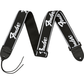 Fender  Running Logo Strap, Black - 1
