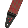 Fender Weighless Festive Tweed Strap, Green/Red - 2
