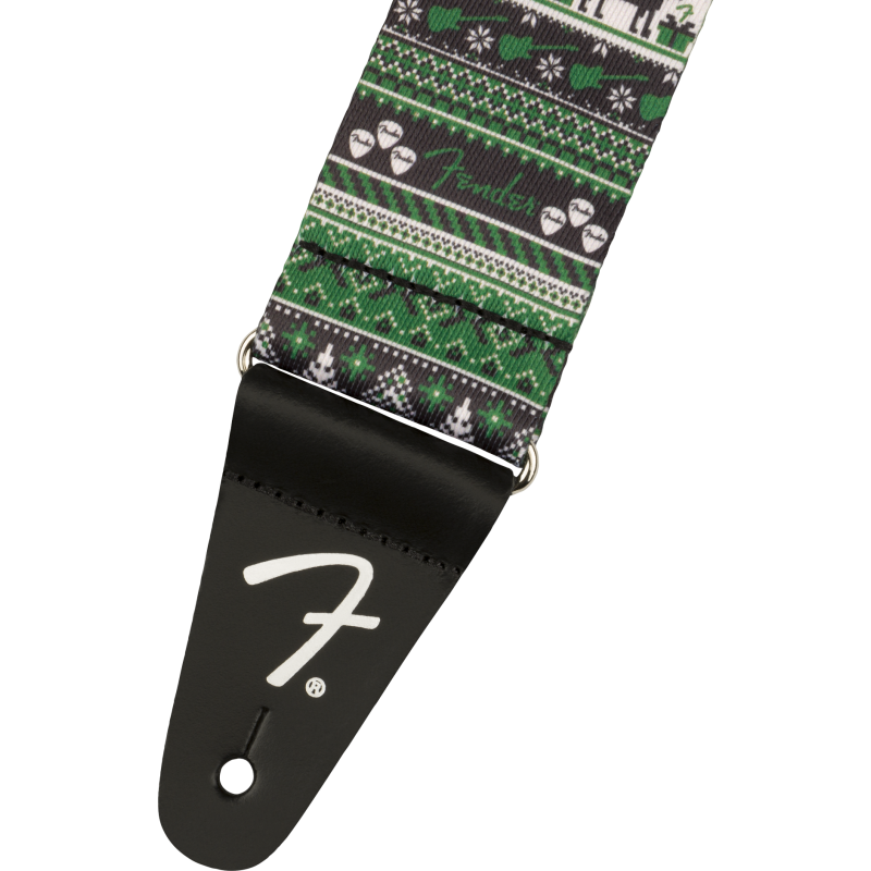 Fender Ugly Xmas Sweater Strap, Green Fair Isle - 2