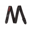 Fender  2" Black Poly Strap w/ Red  Logo - 1