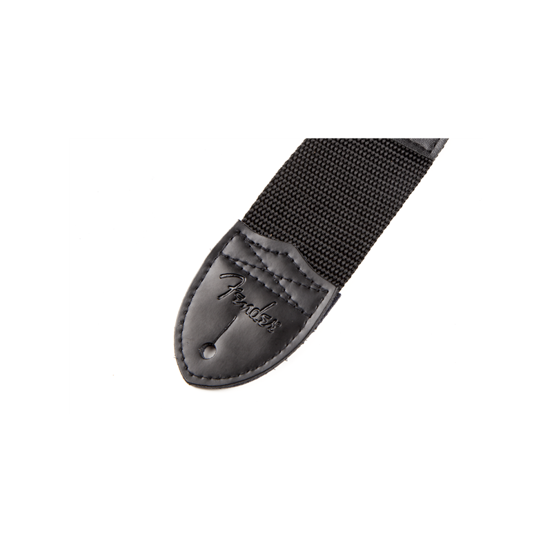 Fender  2" Black Poly Strap w/ Red  Logo - 2