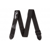 Fender  2" Black Poly Strap w/ White  Logo - 1