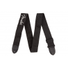 Fender  2" Black Poly Strap w/ Grey  Logo - 1