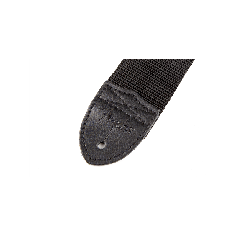 Fender  2" Black Poly Strap w/ Grey  Logo - 2