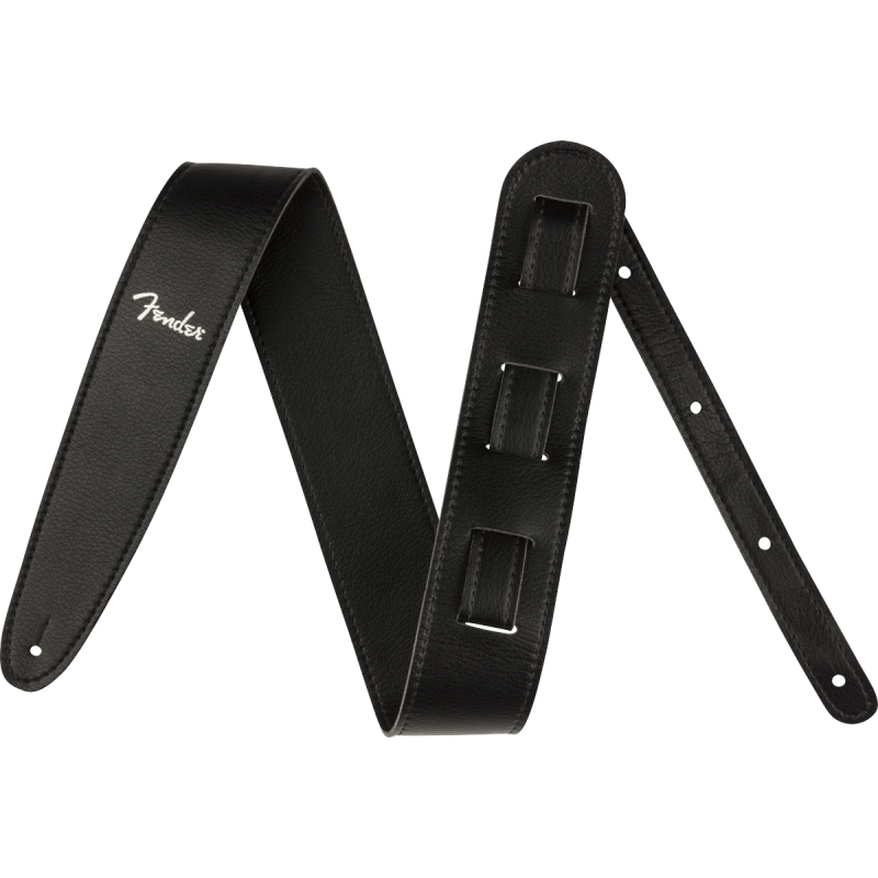 Fender  Vegan Leather Strap, Black, 2.5" - 1