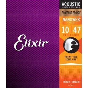ELIXIR 16002 NanoWeb - Struny do akustyka 10-47