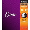 ELIXIR 16002 NanoWeb - Struny do akustyka 10-47