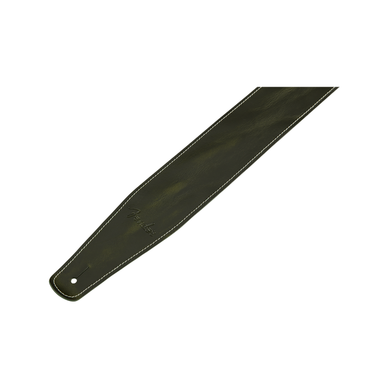 Fender Broken-In Leather Strap, Green 2.5" - 3